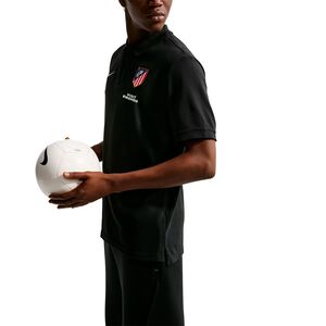 Nike men's black crest polo